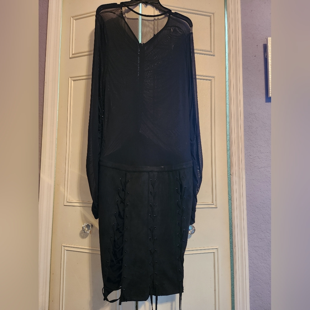 Fashion Nova Black Mesh Dress